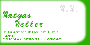 matyas weller business card